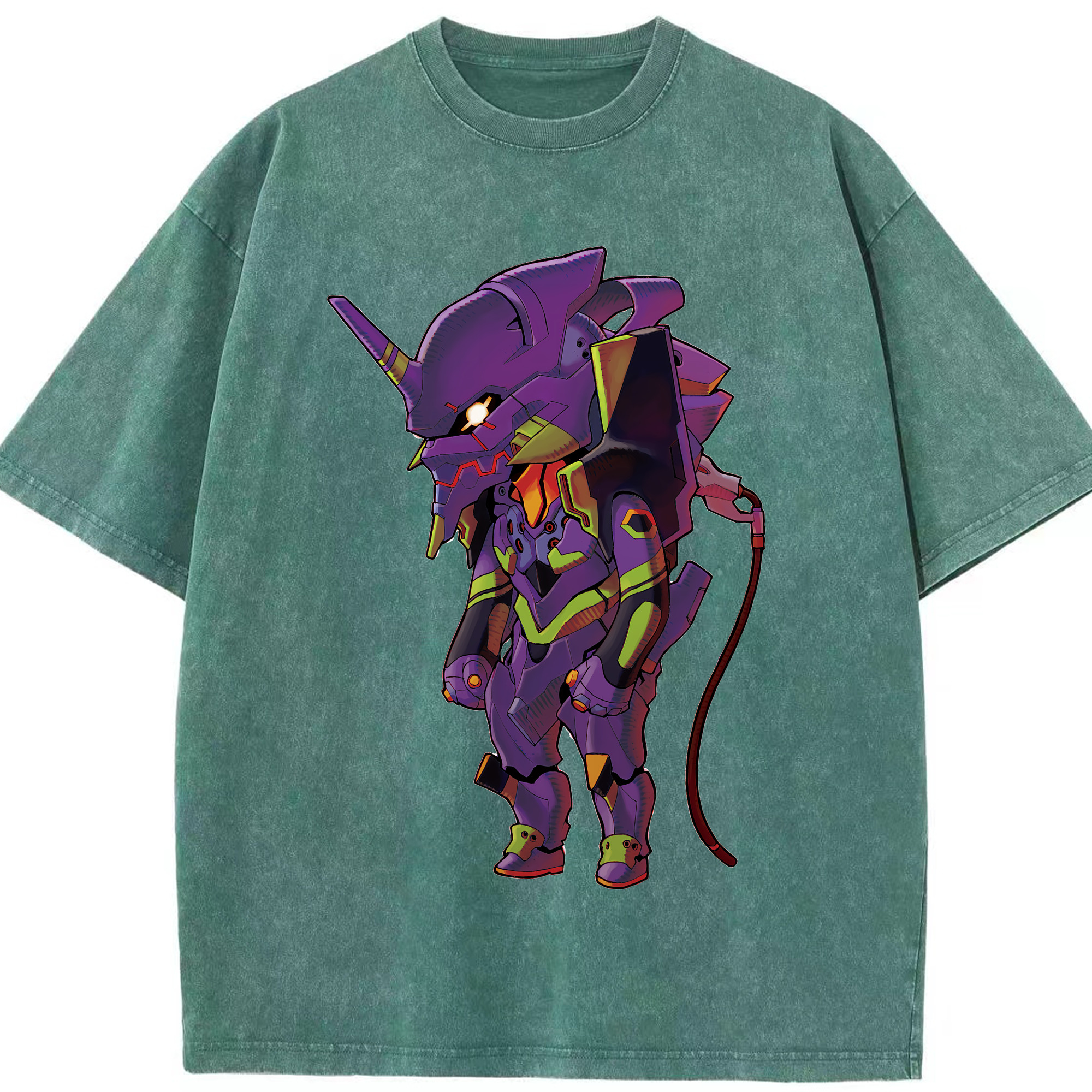 （画像用） EVA 新世紀エヴァンゲリオン 綿100% ヴィンテージ風 半袖Tシャツ（フロントプリント）